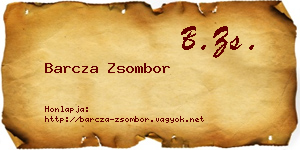 Barcza Zsombor névjegykártya